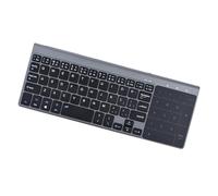 Acouto Clavier Portable Mince 2,4 GHz avec pavé Tactile pour PC/Ordinateur Portable/boîtier TV Connexion Wi-FI Fiable 2,4 GHz, Une Prise et Un Bouchon en Caoutchouc pour échelle de