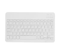 Acouto Clavier Portable Rechargeable RVB RGB Backlit 10 Pouces Ultra Slim Ergonomic Clavier pour Le Téléphone Portable White Téléphone (White)