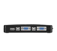 Acouto Commutateur KVM USB 2 0 2/4 Ports VGA, Boîtier Manuel, Adaptateur de Partage Vidéo, écran Large, Commutateur KVM, USB, VGA, Boîtier, Vidéo (4 bouchées)