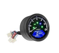 Acouto Compteur de Vitesse LCD Numérique à Vibrations avec Affichage Multifonction pour Moto, Compteur Kilométrique avec Carburant, Vitesse, Gea de pour Moto, de Numérique, Kilométrique LCD, Cycle de