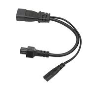 Acouto Cordon d'alimentation IEC320 C14 Mâle vers C5 C7 Femelle, 2 Sorties, Câble Adaptateur d'extension 'Alimentation 10A pour Moniteurs LCD, Cordon Y Femelle C14 Ma IEC320 vers C5 C7,