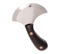 Acouto Couteau en Cuir en Cuir en Acier Poudre, Poignée D'ébène Incisive, Broyage en une Pièce, pour Couper et Gratter les Outils les Plus Minces en Cuir, avec un Grain de Bois Vintage
