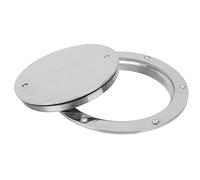 Acouto Couvercle de Plaque de Pont Rond de 6 Pouces en Acier Inoxydable 316 Poli Miroir pour Accès Marin et Inspection Plaque de Pont Couvercle Rond de de 6 Pouces de en Acier Inoxydable Deck