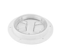 Acouto Couvercle Transparent d'accèS au Pont de Bateau, Plaque Ronde Blanche en ABS pour Yacht Marin RV - & EA S HatchBoat Deck Access LidMarine Deck Access HatchDeck LidDeck PlateBoat (4 Pouces)