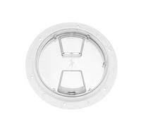 Acouto Couvercle Transparent d'accèS au Pont de Bateau, Plaque Ronde Blanche en ABS pour Yacht Marin RV - & EA S HatchBoat Deck Access LidMarine Deck Access HatchDeck LidDeck PlateBoat (6 Pouces)