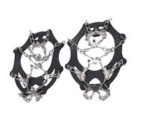 Acouto Crampons de Traction sur Glace Crampons à Chaussures Poignées à Neige avec 19 Pointes Sac de Rangement pour la Randonnée Marche Alpinisme Résistance Résistance élasticité Recyclable sont (XL)