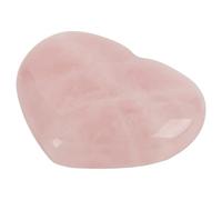 Acouto Cristal de Quartz Rose en Forme de Cœur, Pierre pour Soulager l'anxiété et la Guérison énergétique, Pierre de Palmier de Méditation, Exquis pour les Proches, Décoration