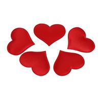 Acouto Décor en Forme de Cœur, Pétales en éponge Douce, Parfaits pour la Fête de Mariage de la Saint-valentin, 500 Pièces de Confettis en Forme de Cœur Rouge pour les Décorations (3,2 cm grand rouge