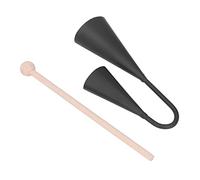 Acouto Deux Instruments de Percussion Agogo Latins Traditionnels en Métal avec Bâton en Bois pour Lancer Eas Agogo BellChildren BellAgogo Bell ToyTwo BellAgogo Bell
