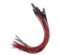 Acouto Diodes électroluminescentes LED Précâblées 12 V, 50 Pièces, Perle Lumineuse Ronde de 3 Mm, Multicolore, Clignotement Rapide, Vous Permettant d'afficher la Lumière d'état. Diodes