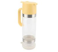 Acouto Distributeur de Miel 350 Ml Distributeur de Sirop en Verre Transparent avec Poignée Récipient Dégoulinant de Miel pour Cafés Restaurants Maison Jaune POURING Goutte à Goutte Non pour de