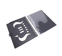 Acouto Dossier à Rabat pour Trompette à 5 Fenêtres pour Fanfare, Support de Partitions ABS Portable Universel pour Fanfare, Support de Partitions ABS Portable Universel avec Transparent
