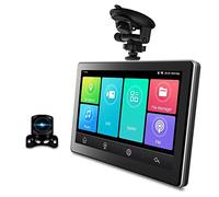 Acouto DVR de Voiture à Double Objectif, Caméra de Tableau de Bord Automatique de Navigation à Vue Réelle avec Vision Nocturne et Commande Vocale, pour Voitures avec Support Ventouse