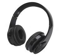 Acouto Écouteur 5.0 sans Fil sur l'oreille Casque Stéréo avec Microphone Casques de JeuTexture Humaine Noire Simulant Une Longue Ergonomie Douce Confortable Assure Une Douceur Durable (Couleur Noire)