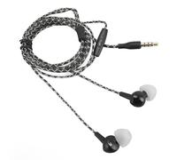 Acouto Écouteurs Câblés avec Microphone HD Stéréo Basse Réduction du Bruit de 3,5 Mm Écouteurs pour Smartphones Tablettes Blanches Ces Câblés dans Un (Black)