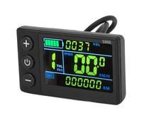 Acouto Écran LCD de Cyclisme électrique, Matériau ABS avec Rétroéclairage Grand écran et Connecteur à 5 Broches, pour la Plupart des Installations de Guidons de Vélos et de Scooters