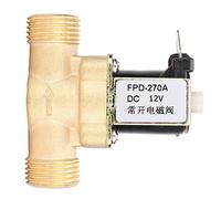 Acouto Électrovanne G1/2 en Laiton pour Eau/gaz/Huile, électrovanne électrique en Laiton Normalement Ouverte, électrovanne électrique DC 12 V 24 V pour l'alimentation en Eau (DC12V)