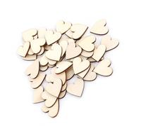 Acouto Embellissement en Bois en Forme de Coeur d'amour pour la Décoration de Plaques de Mariage qualité Différente du Bois de 80mm 100 Tailles Formes de 10mm Petite Coupe en de Coeur WoodHeart