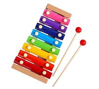 Acouto Enfants Xylophone coloré en Bois 8 Note Glockenspiel pour L'éducation Musicale et Les Divertissements pour Les Enfants / / / Anniversaire / Noël / (Bois de hêtre)