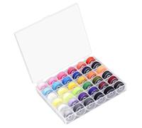Acouto Ensemble de 36 Fils de Canette, Couleurs Assorties, Fils en Plastique et Polyester Durables pour Machines à Coudre, Idéal pour un Usage Domestique et la Couture Quotidienne