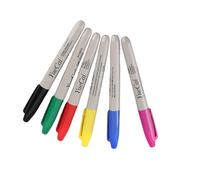 Acouto Ensemble de 6 Stylos Marqueurs pour la Peau, Maquillage Permanent, Outil de beauté pour l'art Corporel, Stylos pour la Peau, SK The Can, Encre de Tatouage, 6 Pièces