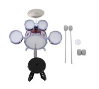 Acouto Ensemble de Batterie pour Enfants de Différentes épaisseurs, Excellente Voix, Améliore la créativité, Pratique le Kit de Batterie et Fournit un Ensemble Complet de Tabourets, un Tambour de