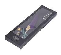 Acouto Ensemble de Stylos à Plume Stylo de Calligraphie Creux Rétro au Design de Plume Exquis avec Bouteille d'encre Vide en Métal SP101014 La Pointe Peut être Tirée et Je Ensemble de Stylos à