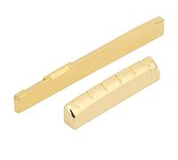 Acouto Ensemble d'écrou et de Selle de Guitare en Métal Acoustique en Laiton, 6 Cordes, Accessoires pour Instruments de MusiqueNut Match 74, écrou de Selle et Extérieur Lu Écrou de Guitare et