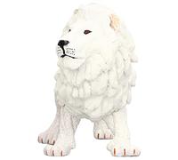 Acouto Figurines de Lion Blanc, Jouets pour Enfants, Colorées à la Main, Réalistes, Exercices d'appréciation, Particules d'ornement de Lion, Véritablement et l'animal Apporte Une Simulation,
