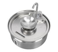 Acouto Fontaine pour Chat en Acier Inoxydable 3 2L, Distributeur de Boisson pour Animaux de Compagnie à Circulation Automatique, Abreuvoir Silencieux pour Chien avec Fenêtre, capacité de Consistance