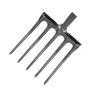 Acouto Fourche à Creuser Acier à Haute Teneur en Carbone Forte Résistance Prévention de la Corrosion Anti-Casse Jardin Creuser Fourche à Bêcher 4 Dents de Levage Se Tourner vers Le Sol Pratique Ce