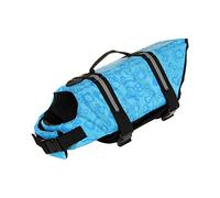 Acouto Gilet de Sauvetage pour Animaux de Compagnie Réfléchissant Respirant Gilet de Flottaison Portable pour Chien pour la Navigation de Plaisance, la Natation et la Plage Jaune M Bande