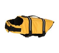 Acouto Gilet de Sauvetage pour Animaux de Compagnie Réfléchissant Respirant Gilet de Flottaison Portable pour Chien pour la Navigation de Plaisance, la Natation et la Plage Jaune M Bande