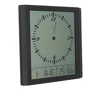 Acouto Grande Horloge Murale Numérique Portable de 8,6 Pouces, Thermomètre, Hygromètre, Horloge de Table avec Affichage en Temps Réel [Surveillance de L'état intérieur], Boîtier en