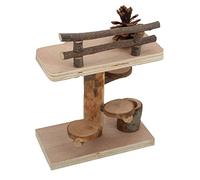 Acouto Hamster Grimpant des Jouets en Bois Hamster de Jeu Ensemble pour Les Petits Animaux du fabriqué Haut de Cônes en Bois Grimpant Toyshamster Playground Toywood