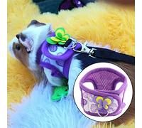 Acouto Harnais pour Hamster, Petit Harnais pour Animaux de Compagnie, Gilet de Marche Chinchilla avec Laisse pour écureuil, Hamster, activité de Plein Air (S)