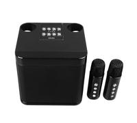 Acouto Haut-parleurs de karaoké en Haut-Parleur de Machine karaoké avec 2 Microphones pour la Fête à Domicile Camping de commodité pour Autoriser Le avec 2 Microphonesbluetooth
