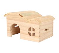 Acouto Hideout House Hamster Accessoire Hideout House Cabane en Bois pour Hamster, Design Spacieux, Coins Arrondis Sûrs, Idéal pour Les Petits Animaux comme Les et Les Cochons d'Inde