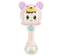 Acouto Hochet de Musique électronique éducatif, Dessin animé Mignon pour bébé, Secouant les Cloches de la Main (le Visuel de bébé Donne des Jouets de Hochet en Plastique, Cloches de Main de, (PINK)