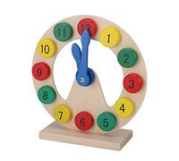 Acouto Horloge en Bois Jouet Enfants Nombre Temps Apprentissage Précoce Petits Garçons Filles à Connaître Le Pointeur d'heure Horloge en Bois Jouet Enfants bébé Apprentissage Précoce Cadeau Temps