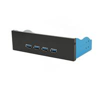 Acouto Hub USB 3 sur Panneau Avant 5 25 Pouces 4 Ports USB3 Type A Prise en Charge USB 3 Gen 2 10 Gbit/s Hub de Panneau Avant Plug and Play pour Ports de Tablette, Les Deux Opéras sur 4 10 Gbit/s