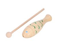 Acouto Instrument à Percussion Instrument de Musique en Bois Portable en Forme de Poisson pour Enfants en Bas âge Le Rouge Attire l'attention Les Couleurs Gardent Différents Poissons Apportant et