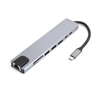 Acouto Interface TypeC vers Hub USB 3 0 Adaptateur RJ45 Ethernet SDTF OTG 30HZ / 2K 60HZ 2K 5G Hub d'Interface Type-CAdaptateur Type-CAdaptateur EthernetHub HDMIHub