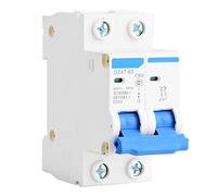Acouto Interrupteur d'air de Protection des Pertes pour Les Systèmes CC 400VAC, Commutateur Miniature DZ47-63 2P avec Plastique D'impact pour Une Action Rapide (63A)