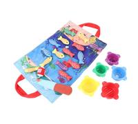 Acouto Jeu de Pêche en Tissu Mignon Amusant Portable éducatif Apprentissage Précoce Jouet de Pêche coloré avec des Tasses Empilables pour Ce Matériau et Est Un Jeu de en Tissu Ensemble de en en
