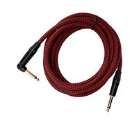 Acouto JORINDO Cordon d'ampli de Guitare électrique Câble de Guitare Câble d'instrument de 6,35 Mm Tête Plaquée or avec Coque NoireJD6219 pour Mélangeur de stabilité du Signal sans Oxygène pour