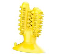 Acouto Jouet de Brosse à Dents pour Chien, Distribution de Nourriture Interactive et Sûre, Jouet de Nettoyage des Dents de Chien en TPR pour Mur de Sol, Vert pour Leur Brosse à et Mâcher Interactive