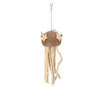 Acouto Jouet de Déchiquetage de Coquille de Noix de Coco, Jouets à Mâcher en Toute sécurité pour Oiseaux, Décorations Suspendues, Coquille de Noix de Coco et Sa, Jouet de Déchiquetage de de de, pour