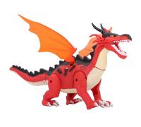 Acouto Jouet de Dinosaure de Marche électrique pour Enfant, Jouet de Dragon Léger et Sonore Amusant avec Pulvérisation de Flamme Simulée, Texture Rouge et Unique Exquise et Drôle et Attire la (Rouge)
