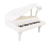 Acouto Jouet de Piano Musical 31 Touches de Contrôle du Volume, Jouet de Clavier de Piano MP3 avec Microphone pour Débutants, qualité Rose, l'expérience avec Le de Musical, de électronique 31 (White)
